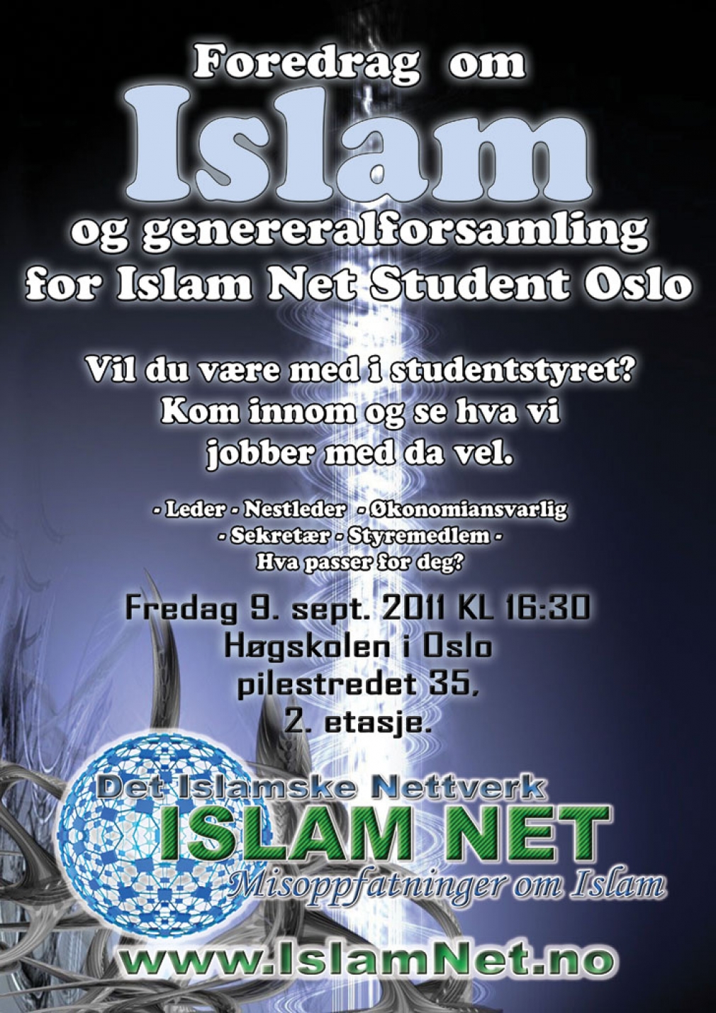 Foredrag om islam og generalforsamling for INS Oslo 2011